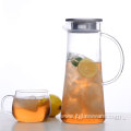 Glass Jug with Stainless Steel Silicone Lid